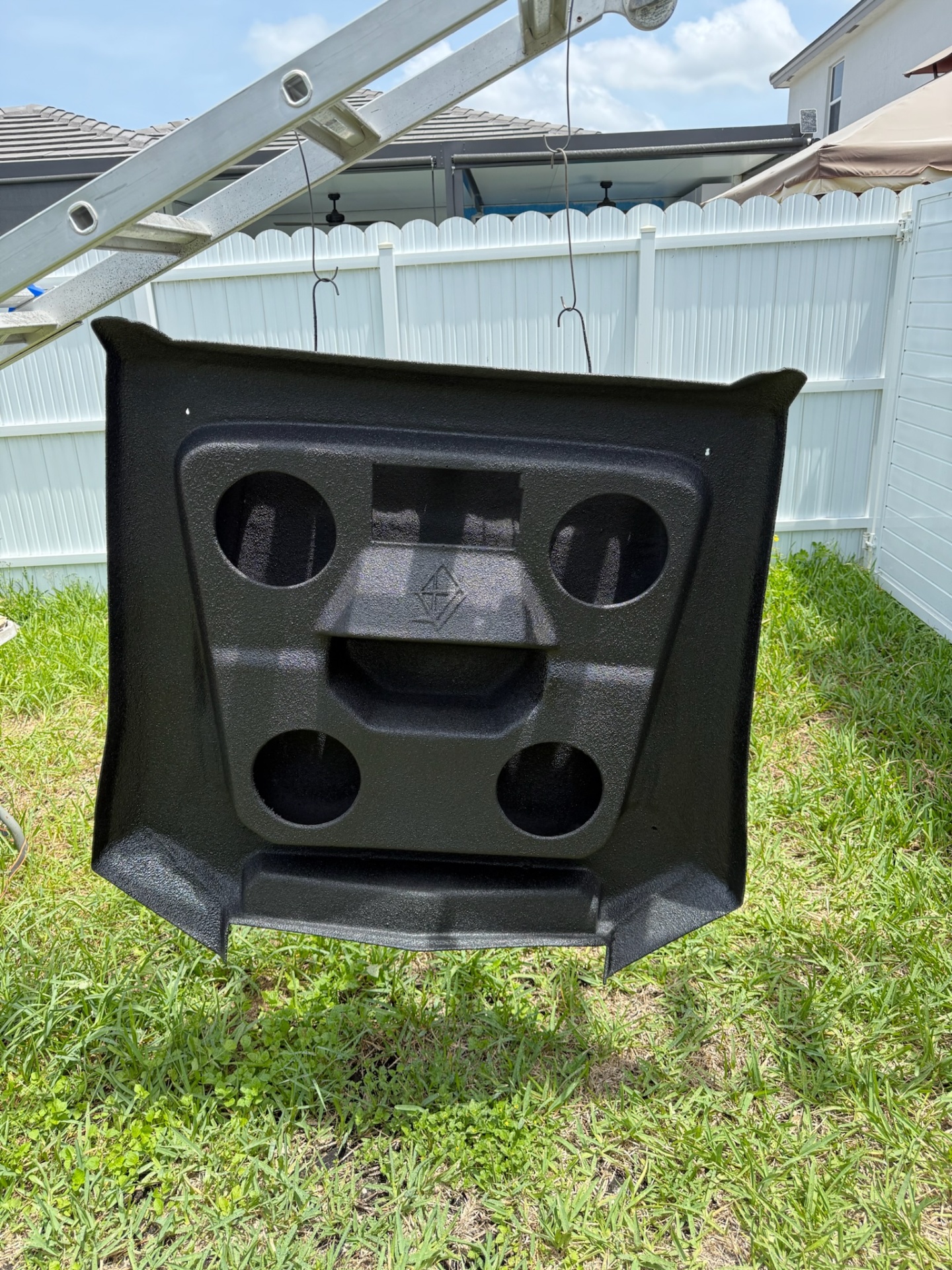 Raptor liner hood before and after 2