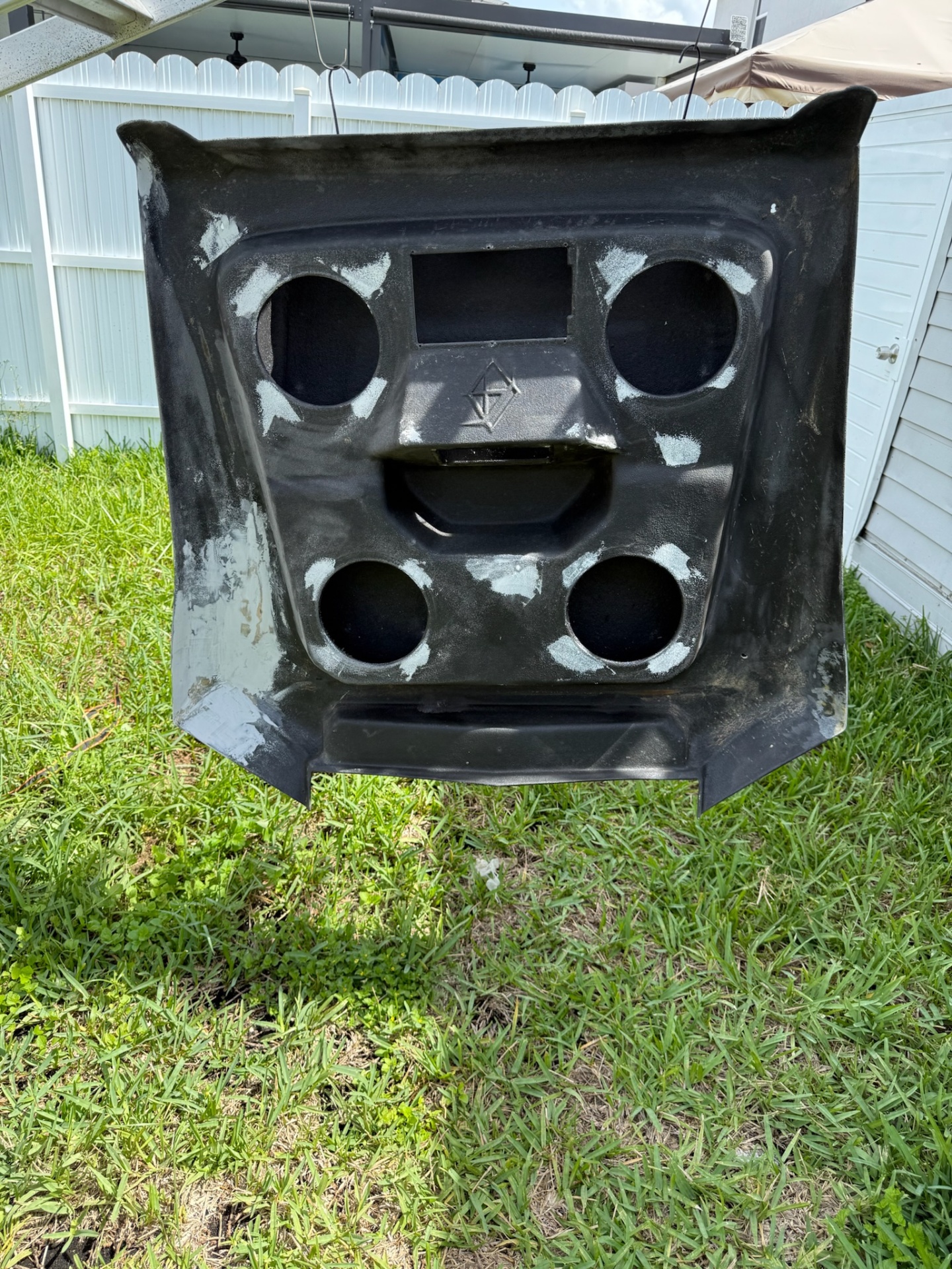 Raptor liner hood before and after 1